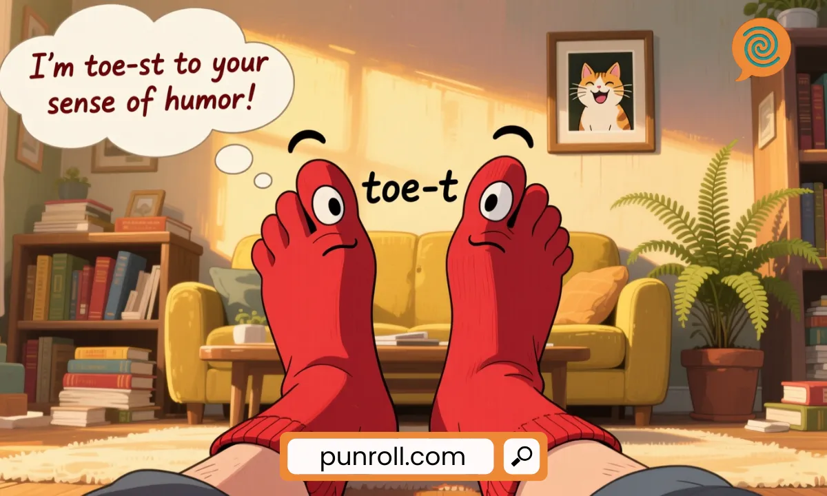 I'm toe-st to your sense of humor!