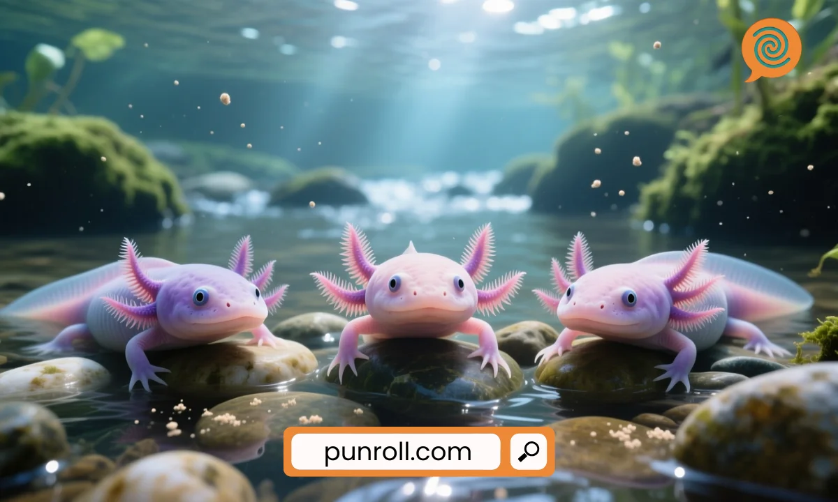 Dive into Laughter Everyday and Axolotl Puns and Jokes